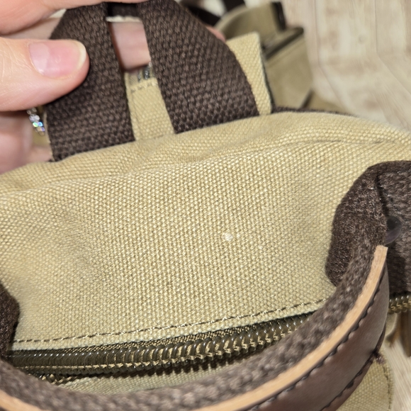 Unisex Canvas Backpack Medium Military Style Brown Straps Durable Casual - Picture 9 of 16